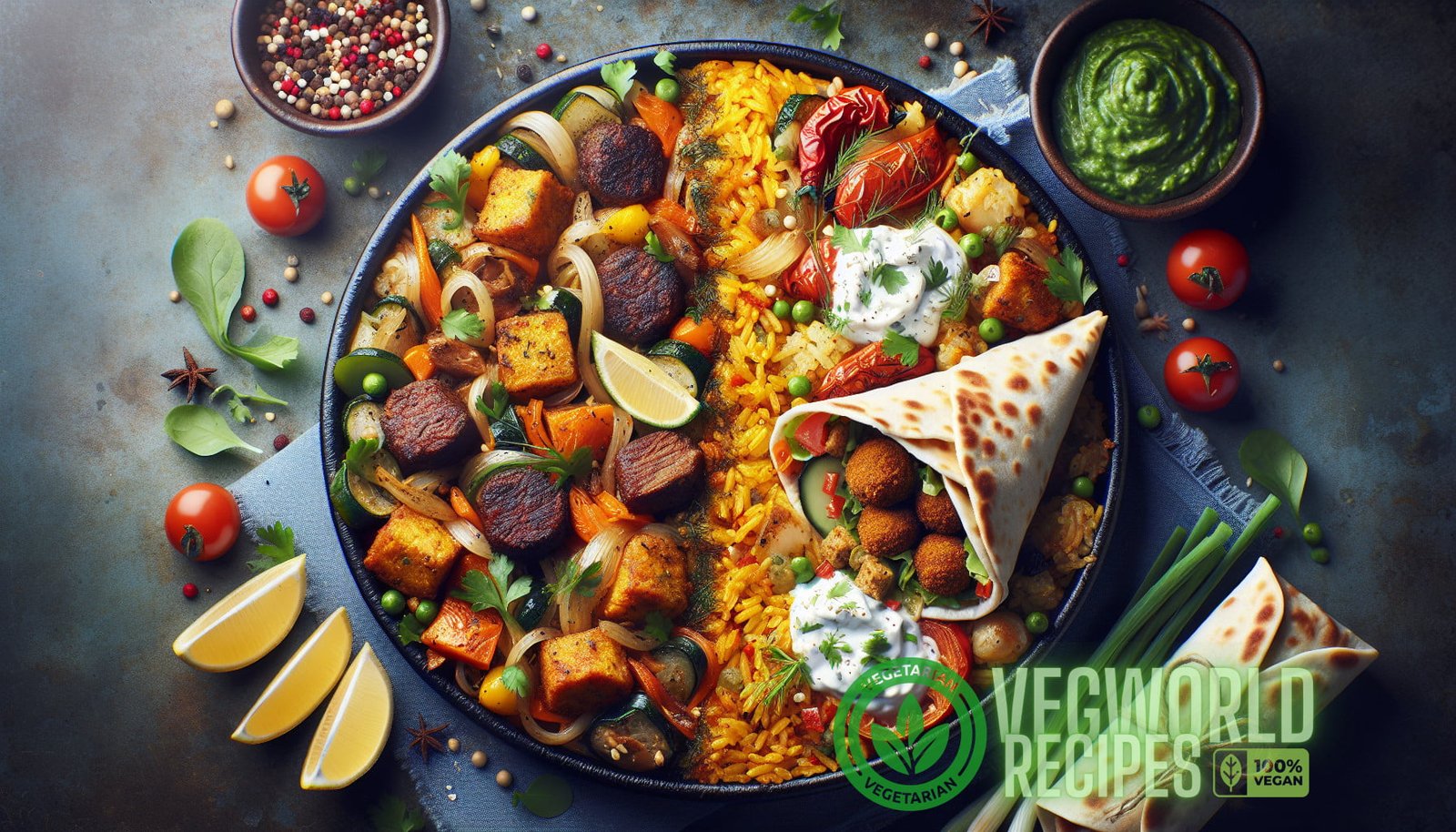 Illustration for section: Moroccan-Inspired Paella: A fusion of Moroccan tagine and Spanish paella, this dish features fragran - culinary fusion