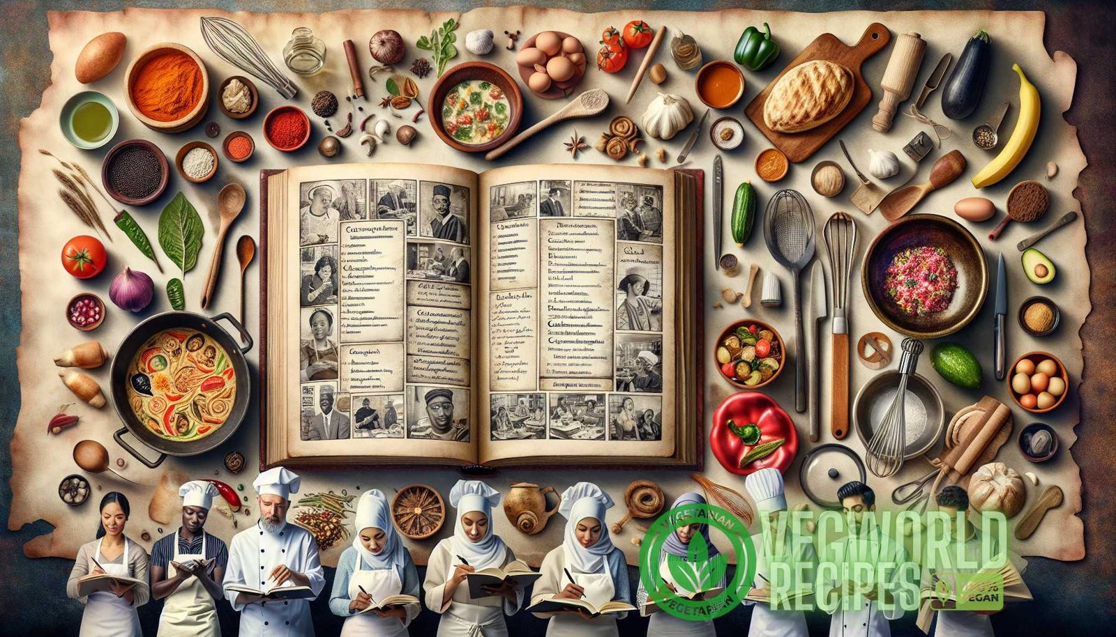 Illustration for section: Documenting Traditional Recipes: Traditional recipes passed down through generations are like treasu - culinary heritage