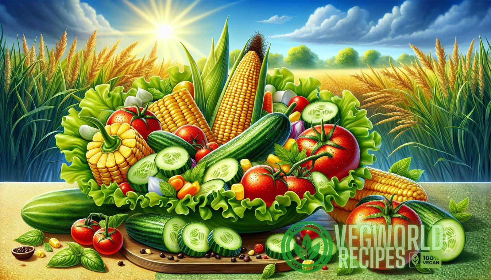 Illustration for section:  - summer veggie delights